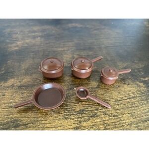 Marx Toys Dollhouse Kitchen Miniature Pots And Pants Vintage 60s